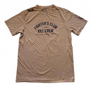 Kill Crew Fighter's Club T-Shirt Wolves Among Sheep KLCW Tan Men's Size Large